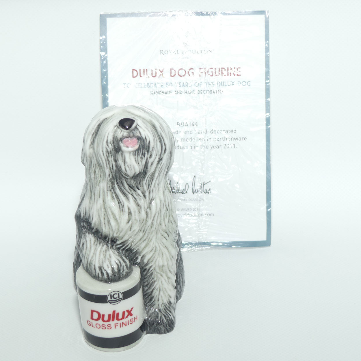 RDA144 Royal Doulton Dulux Dog figure | 50 Years of the Dulux Dog