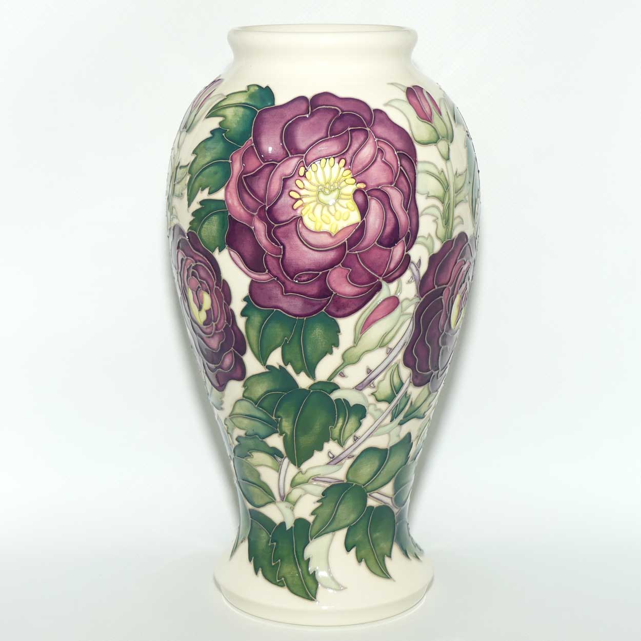 Moorcroft Heritage Rose vase | RHS | Shape 46/10 | Ltd Ed 7/15
