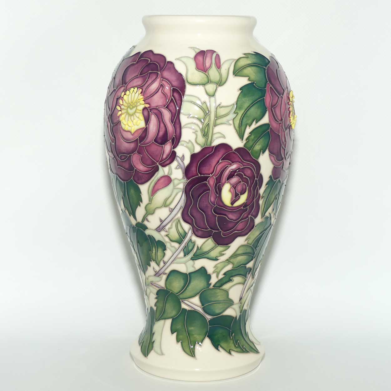 Moorcroft Heritage Rose vase | RHS | Shape 46/10 | Ltd Ed 7/15