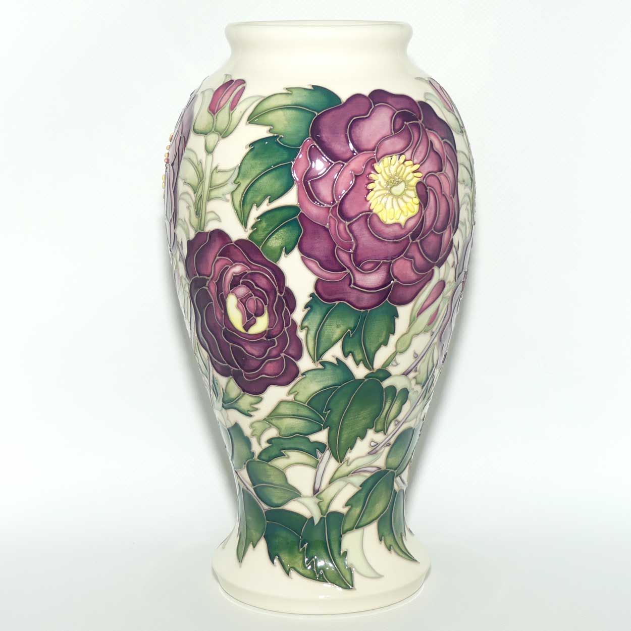 Moorcroft Heritage Rose vase | RHS | Shape 46/10 | Ltd Ed 7/15