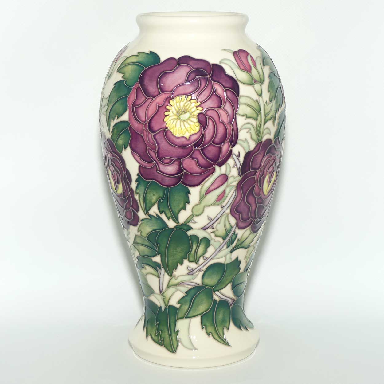 Moorcroft Heritage Rose vase | RHS | Shape 46/10 | Ltd Ed 7/15
