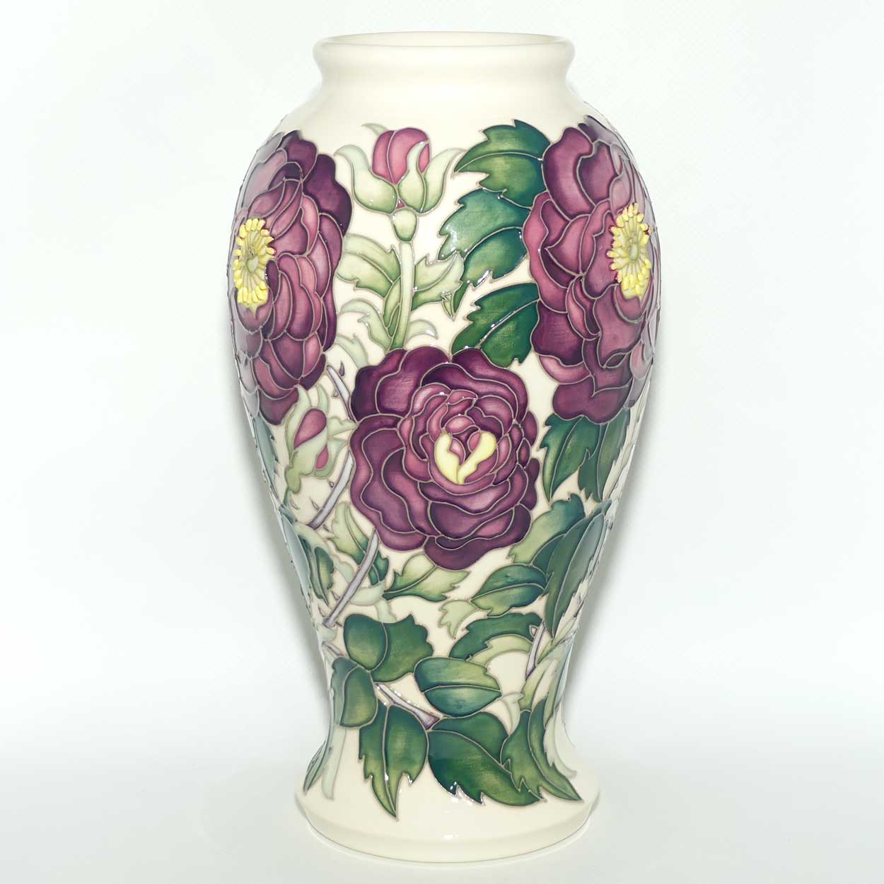 Moorcroft Heritage Rose vase | RHS | Shape 46/10 | Ltd Ed 7/15