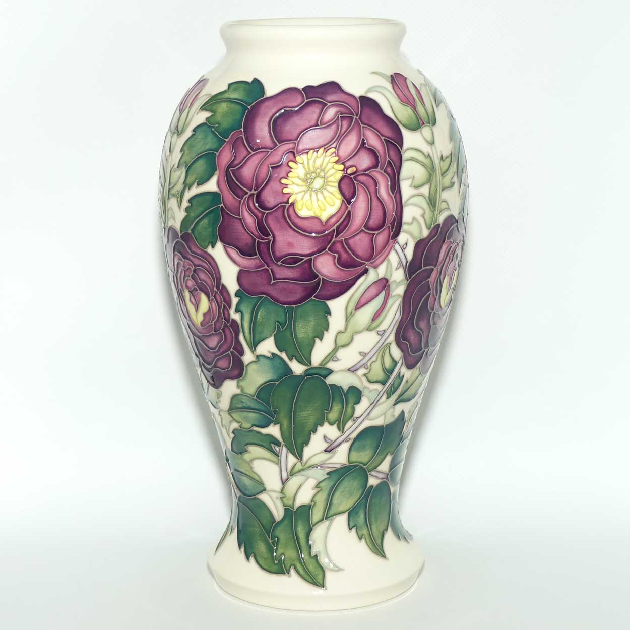 Moorcroft Heritage Rose vase | RHS | Shape 46/10 | Ltd Ed 7/15
