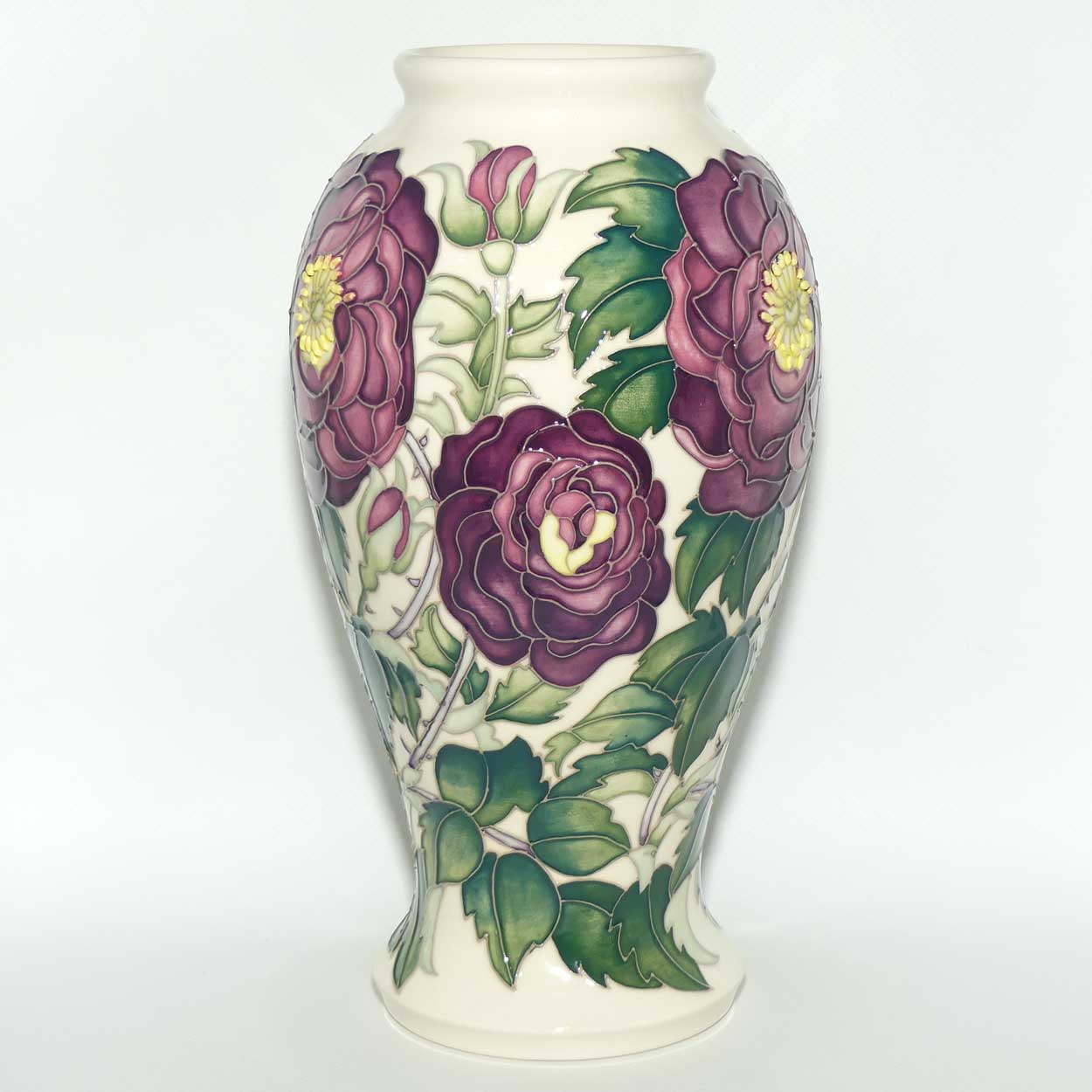 Moorcroft Heritage Rose vase | RHS | Shape 46/10 | Ltd Ed 7/15