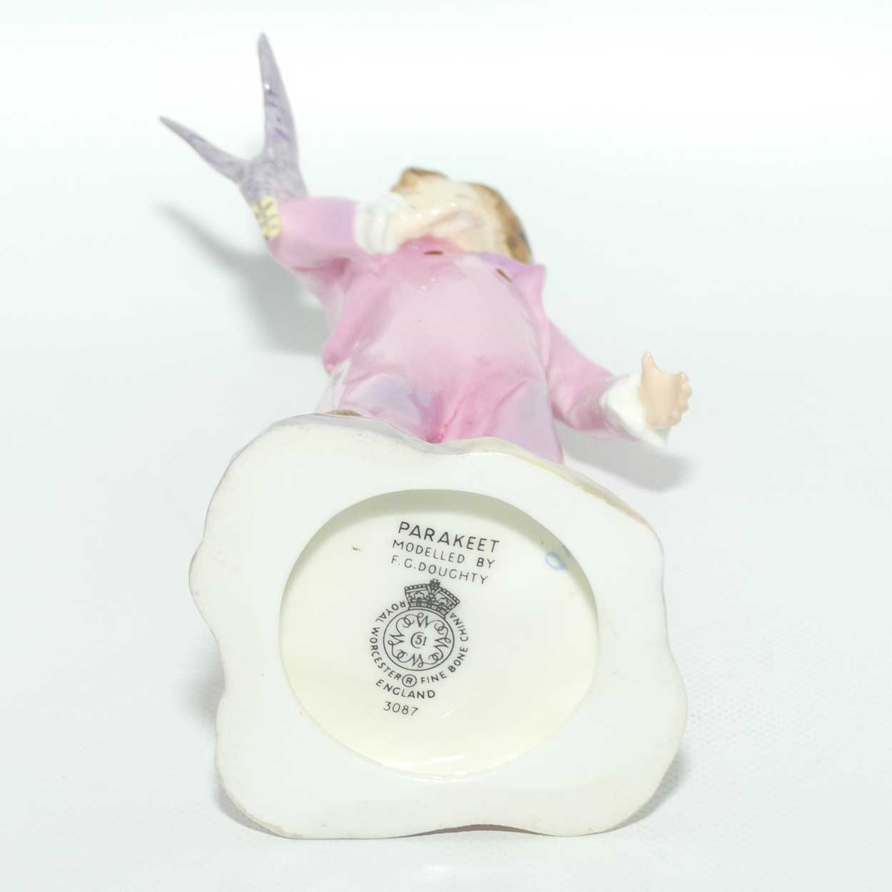 RW3087 Royal Worcester Boy with Parakeet | Colour 4 Variation