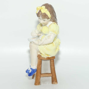 RW4474 Royal Worcester figure Katie's Day | Tea Time