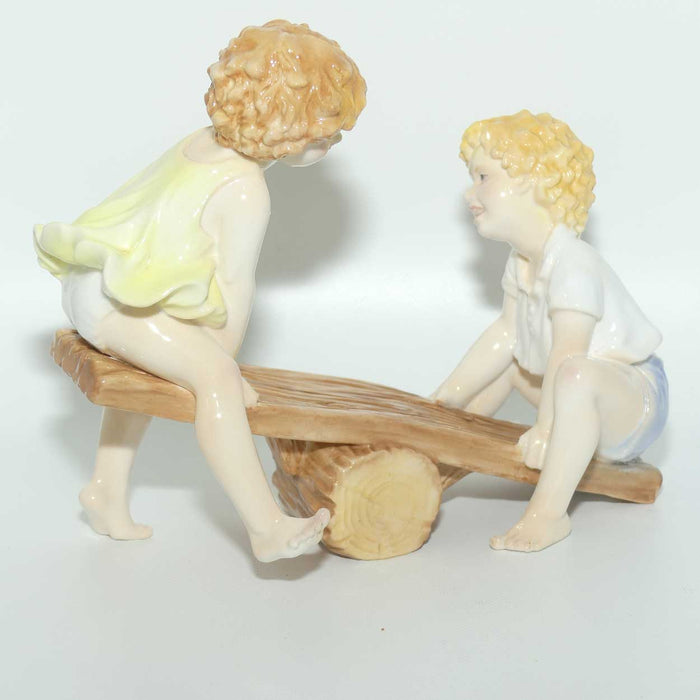 RW4515 Royal Worcester figure Boys and Girls Come out to Play | See Saw