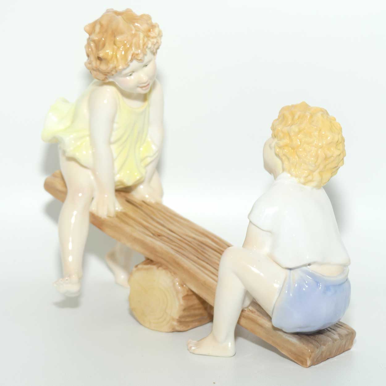 RW4515 Royal Worcester figure Boys and Girls Come out to Play | See Saw