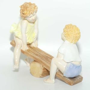 RW4515 Royal Worcester figure Boys and Girls Come out to Play | See Saw