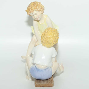 RW4515 Royal Worcester figure Boys and Girls Come out to Play | See Saw