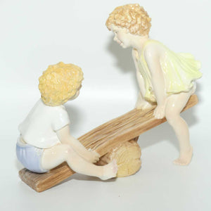 RW4515 Royal Worcester figure Boys and Girls Come out to Play | See Saw