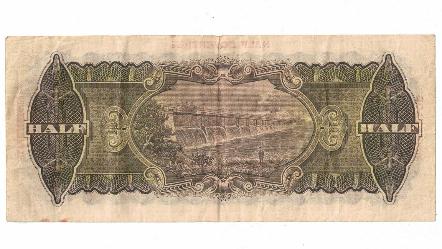 1928 R07 Commonwealth of Australia Ten Shillings | Half Sovereign | Riddle Heathershaw | A81 149697 | VG+/F