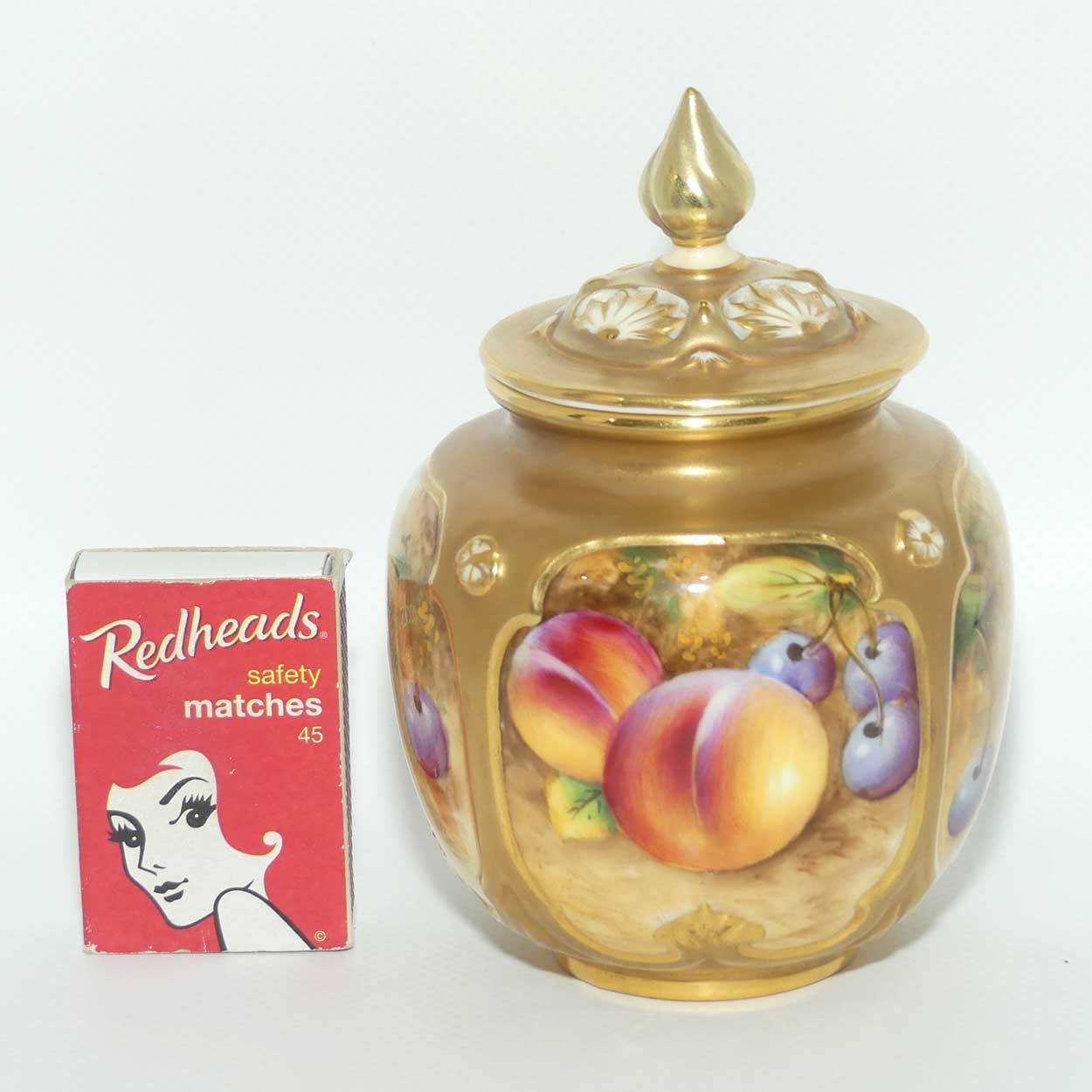 Royal Worcester hand painted fruit lidded pot pourri vase | Shape H162 | William Roberts