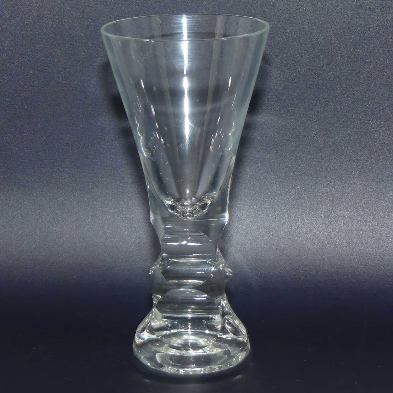 Mid Century European design set of 6 facetted cordial glasses