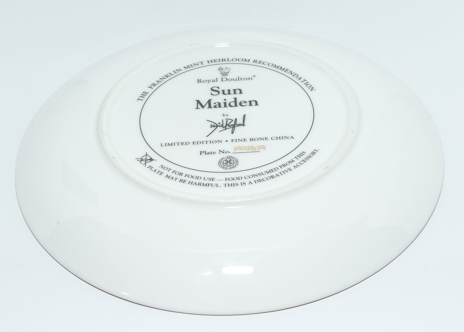 Royal Doulton Native American Indian plate by David Penfound | Sun Maiden