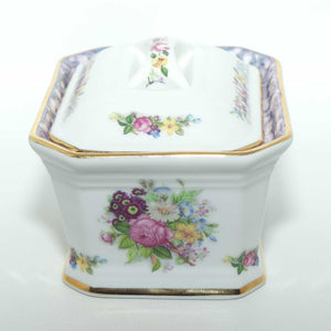 VP Porcelain Spain floral decorated and lustre edge casket