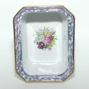 VP Porcelain Spain floral decorated and lustre edge casket