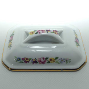 VP Porcelain Spain floral decorated and lustre edge casket