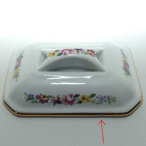 VP Porcelain Spain floral decorated and lustre edge casket