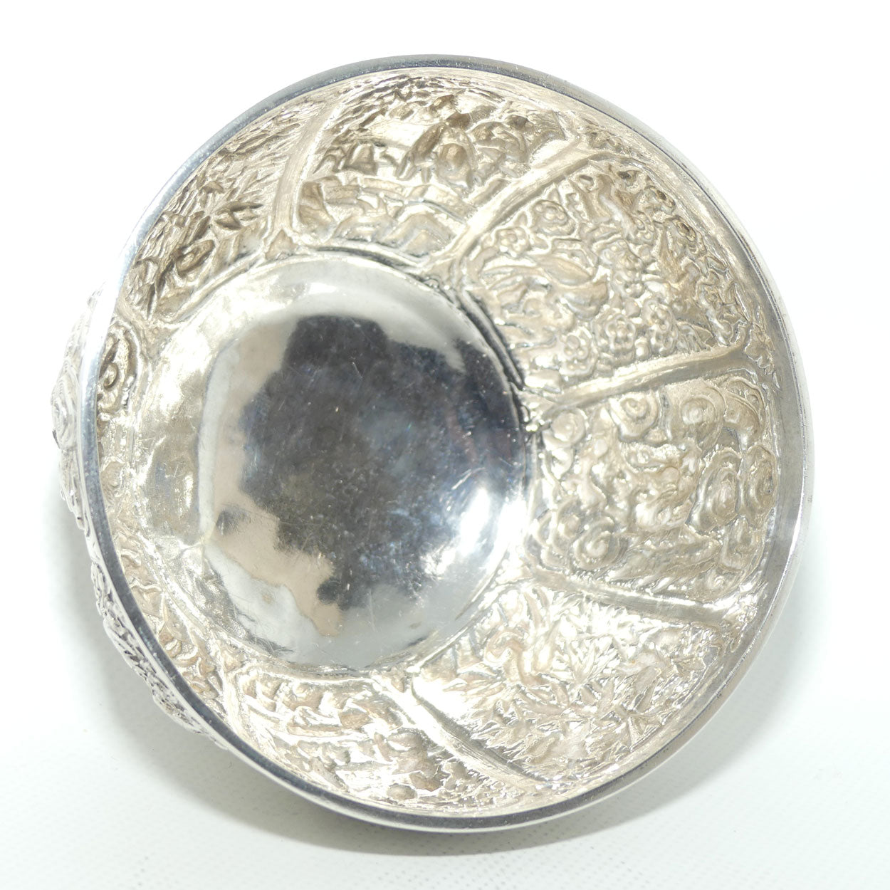Chinese Export Silver bowl | Early 20th Century | Superbly Decorated with 8 panels | Wang Hing and Co | 200g