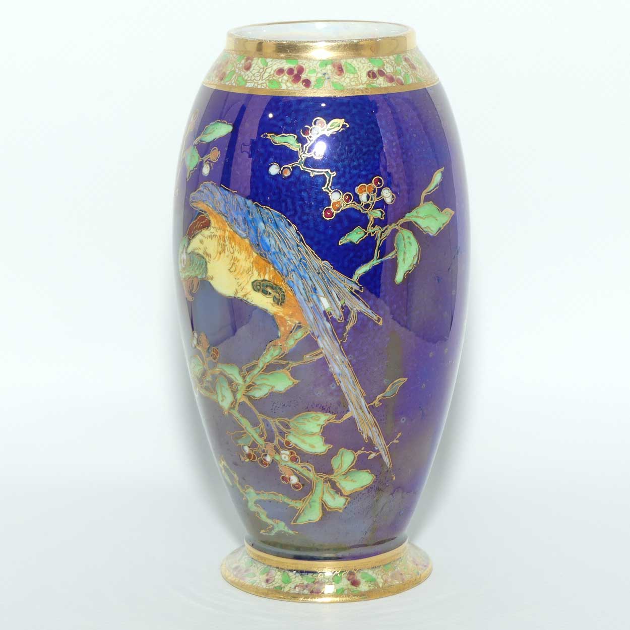 W & R Carlton Ware Lustre vase | Parrots