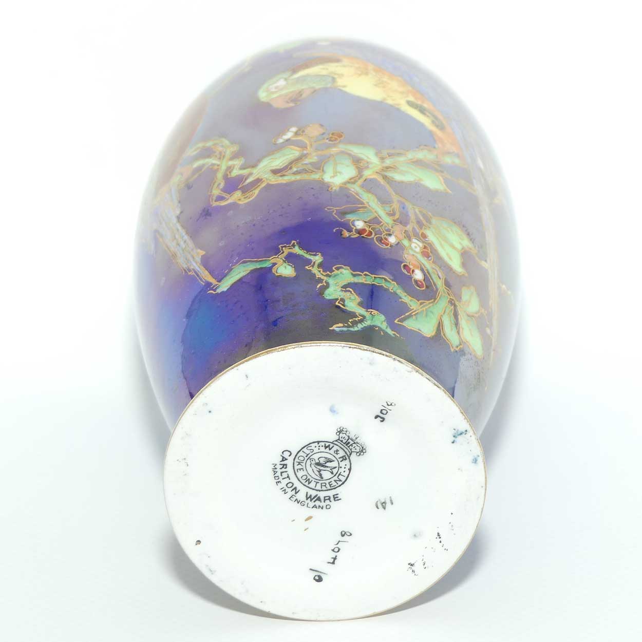 W & R Carlton Ware Lustre vase | Parrots