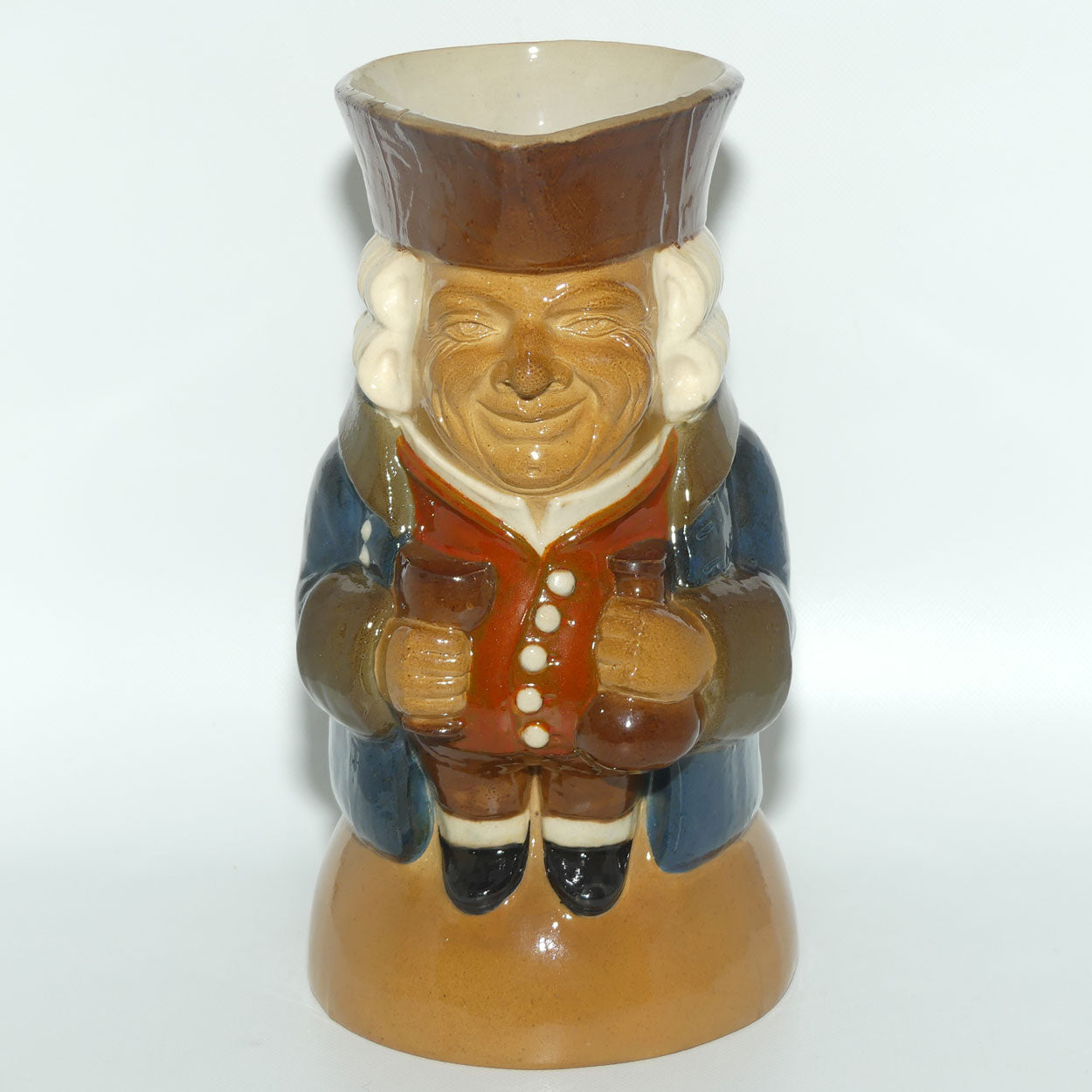 X8572 Royal Doulton Lambeth Harry Simeon The Standing Man Large toby | Smiling Face, Orange Waistcoat, Blue Jacket