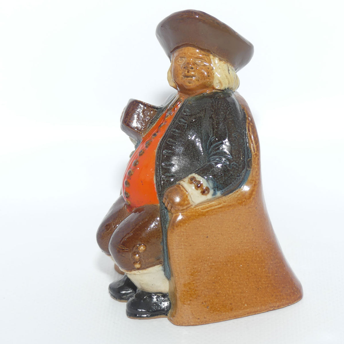 X8586 Royal Doulton Lambeth Harry Simeon Armchair Toby Ashpot | Blue Jacket, Orange Waistcoat and Brown Breeches