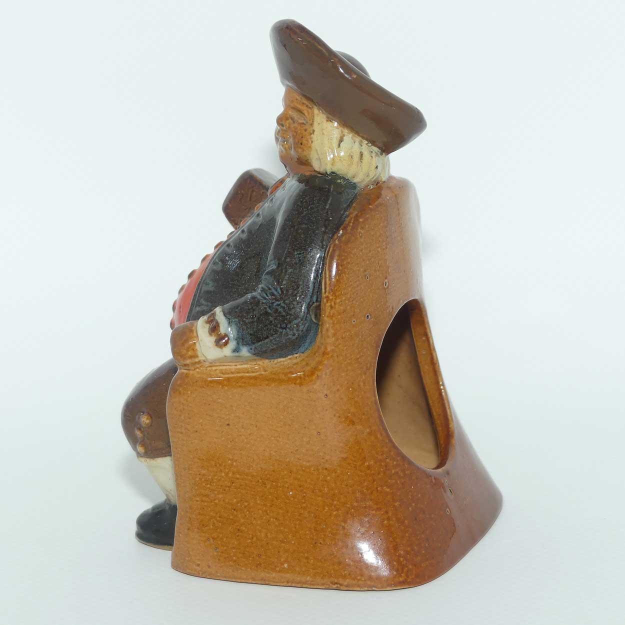 X8586 Royal Doulton Lambeth Harry Simeon Armchair Toby Ashpot | Blue Jacket, Orange Waistcoat and Brown Breeches