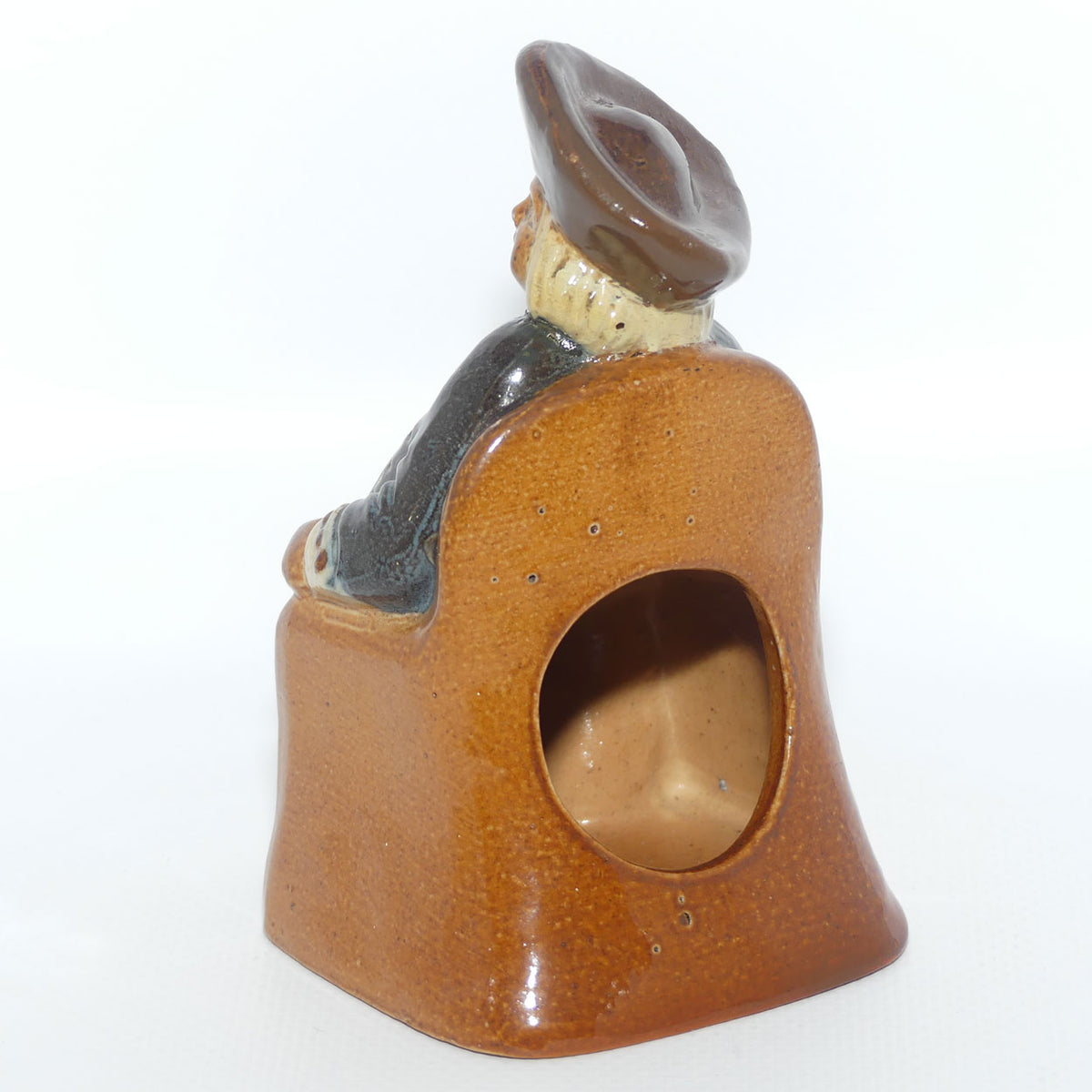 X8586 Royal Doulton Lambeth Harry Simeon Armchair Toby Ashpot | Blue Jacket, Orange Waistcoat and Brown Breeches