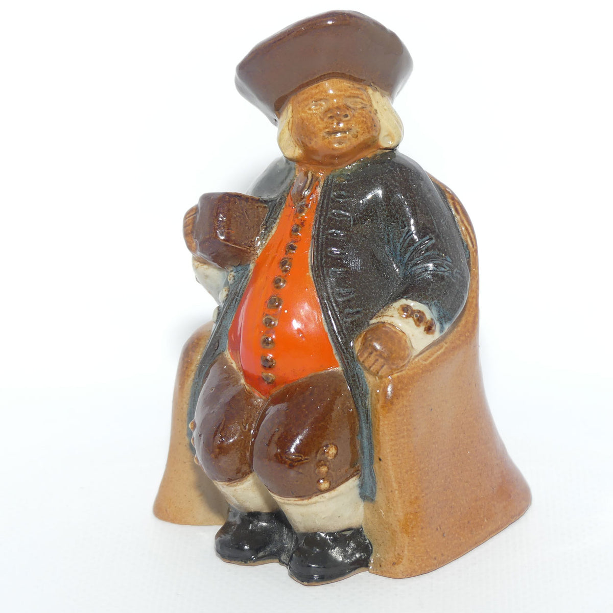 X8586 Royal Doulton Lambeth Harry Simeon Armchair Toby Ashpot | Blue Jacket, Orange Waistcoat and Brown Breeches