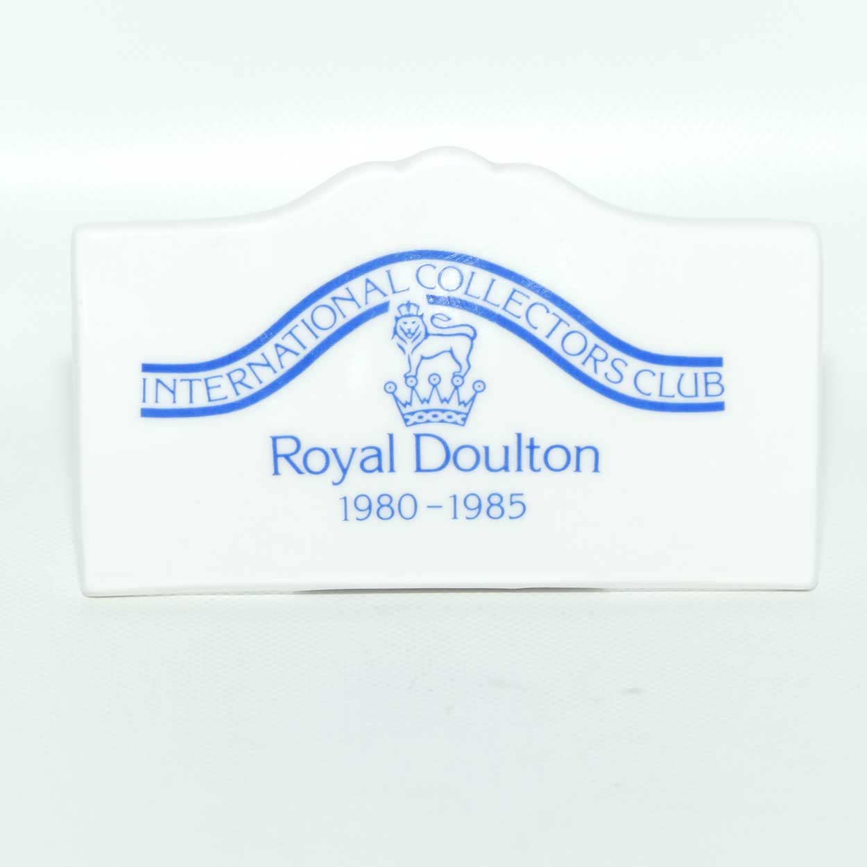 A Royal Doulton figurine Collectors Club display plaque