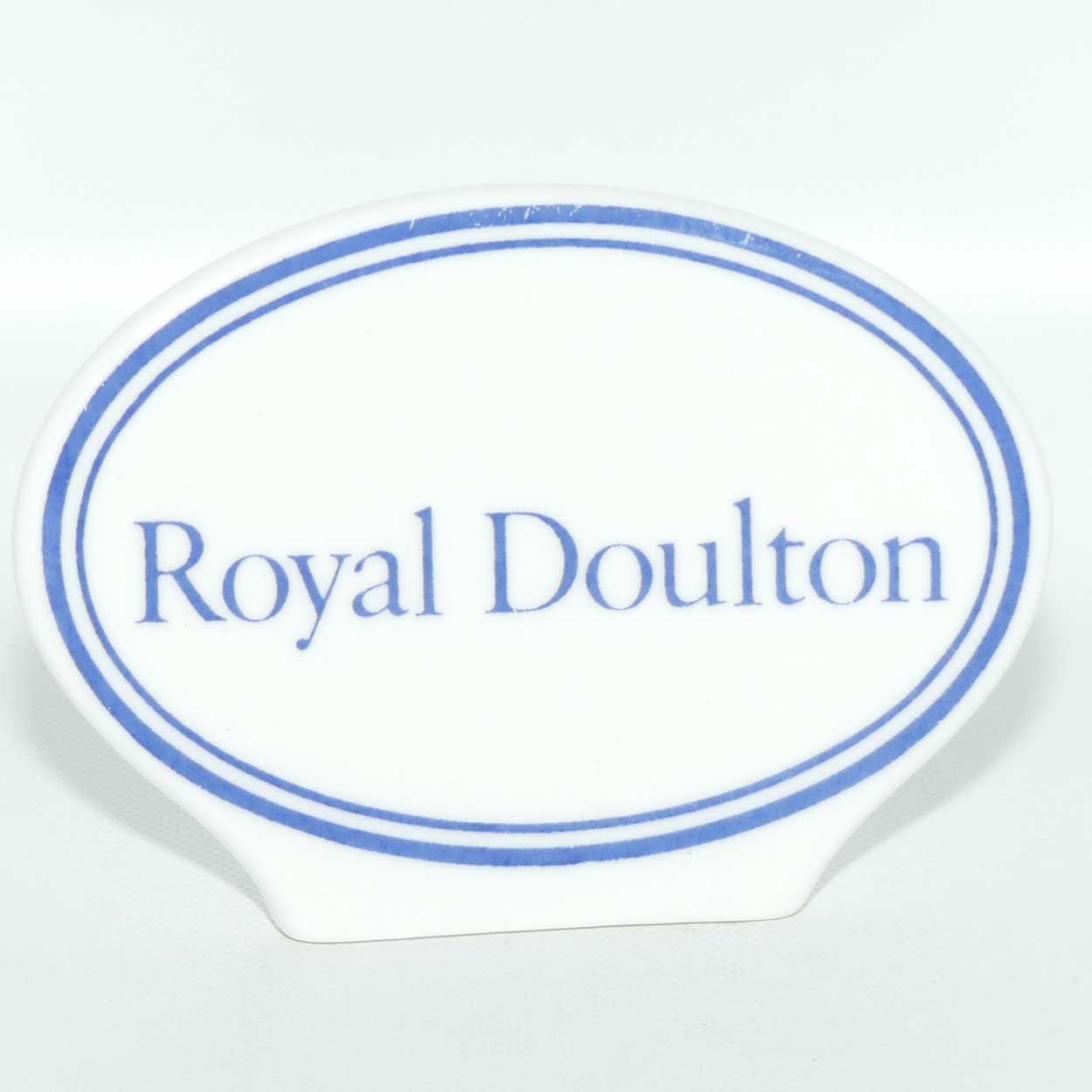 A Royal Doulton figurine oval display plaque