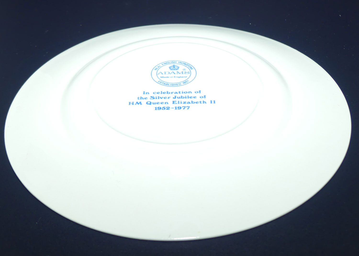 Adams | Queen Elizabeth II 1977 Silver Jubilee | God Save the Queen Commemorative plate