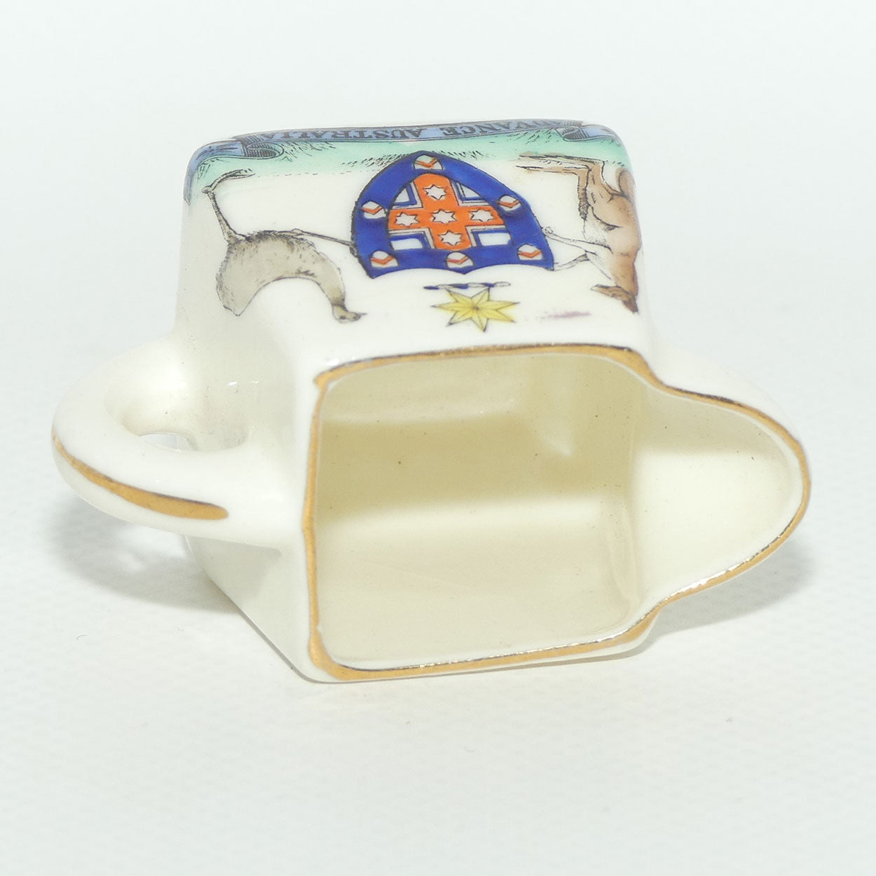 Late Foley Shelley miniature jug Advance Australia | Coat of Arms | c.1900