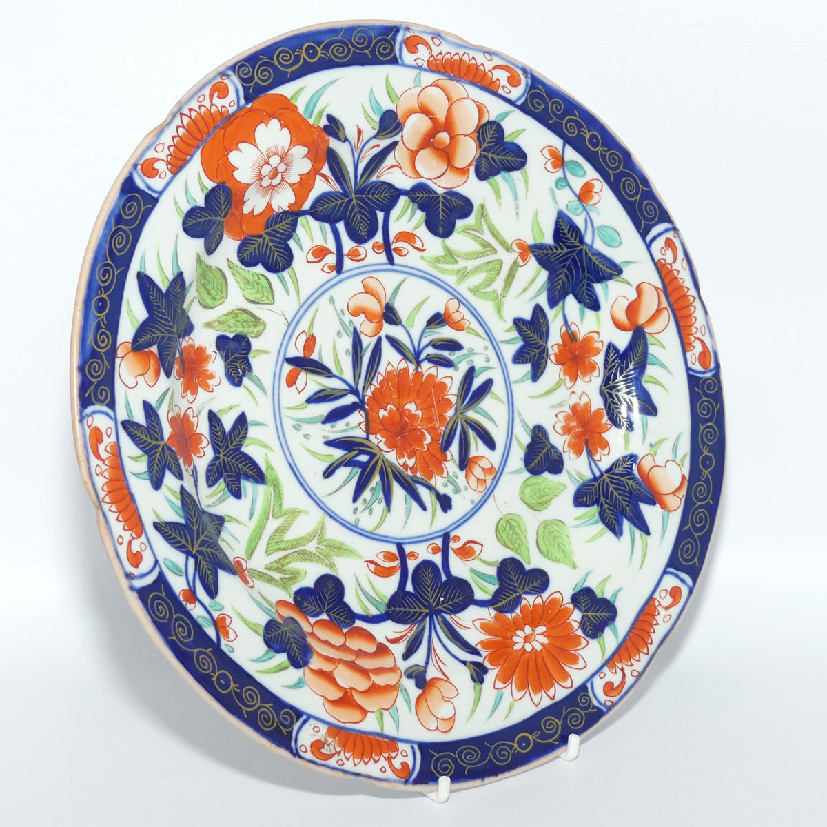 Traditional Aesthetic movement Blue, Red and White plate | c.1870