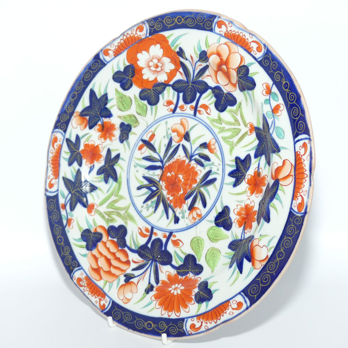 Traditional Aesthetic movement Blue, Red and White plate | c.1870
