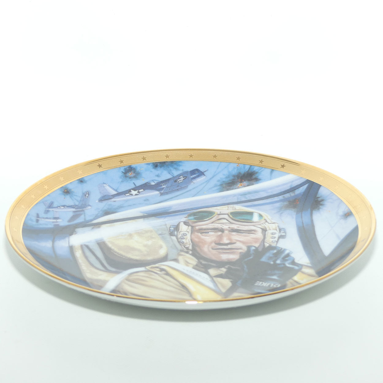 Franklin Mint Heirloom plate | John Wayne | Symbol of Marine Air Power + Cert