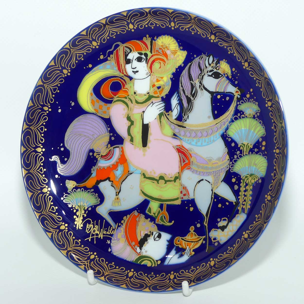 Rosenthal Bjorn Wiinblad | Aladdin and the Wonder Lamp | Aladdin rides to the Sultan's Palace | Plate 9