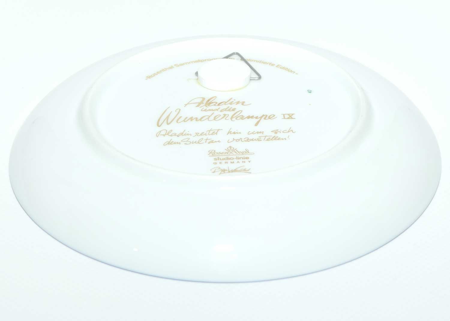 Rosenthal Bjorn Wiinblad | Aladdin and the Wonder Lamp | Aladdin rides to the Sultan's Palace | Plate 9