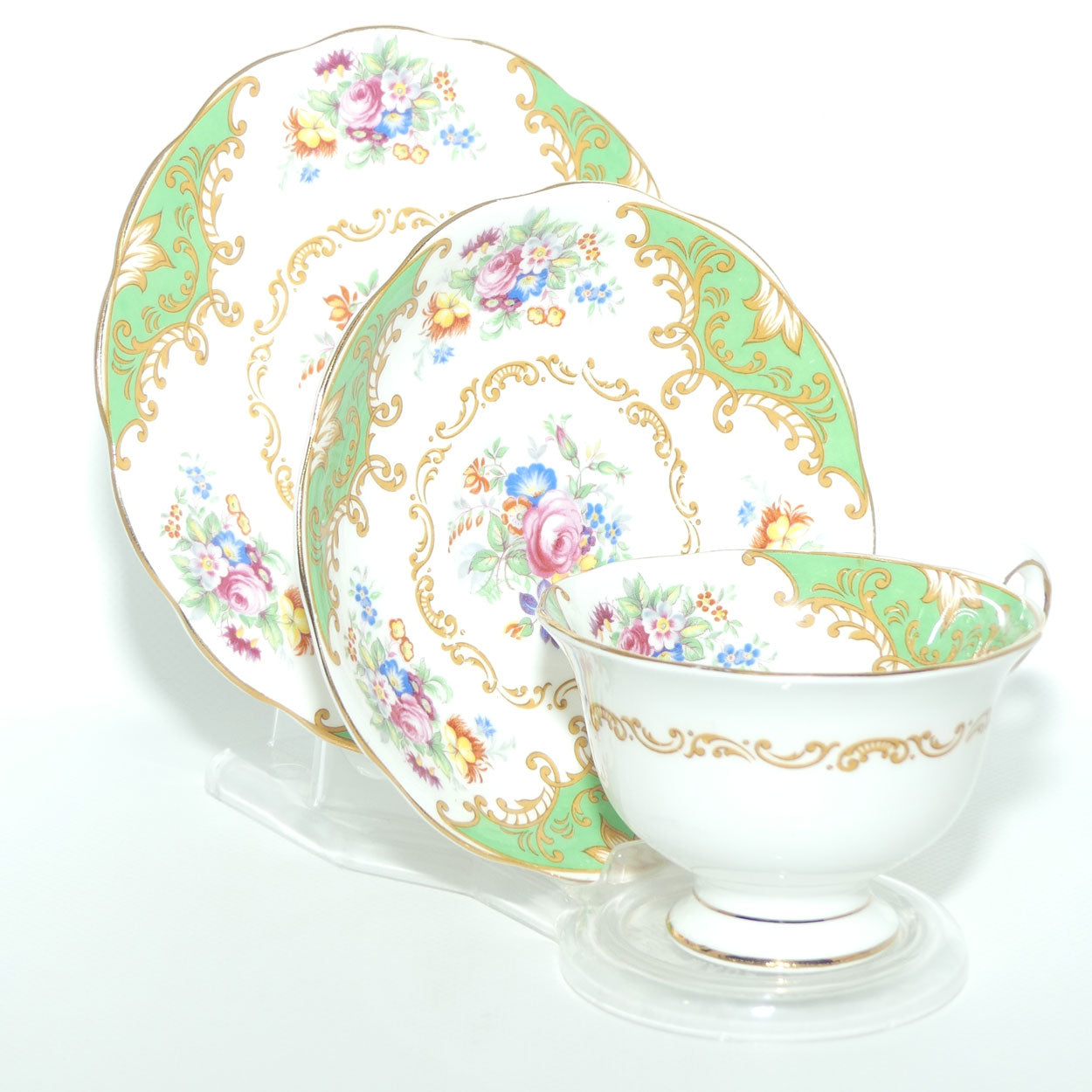 Royal Albert Bone China Albany Green trio | Avon Shape