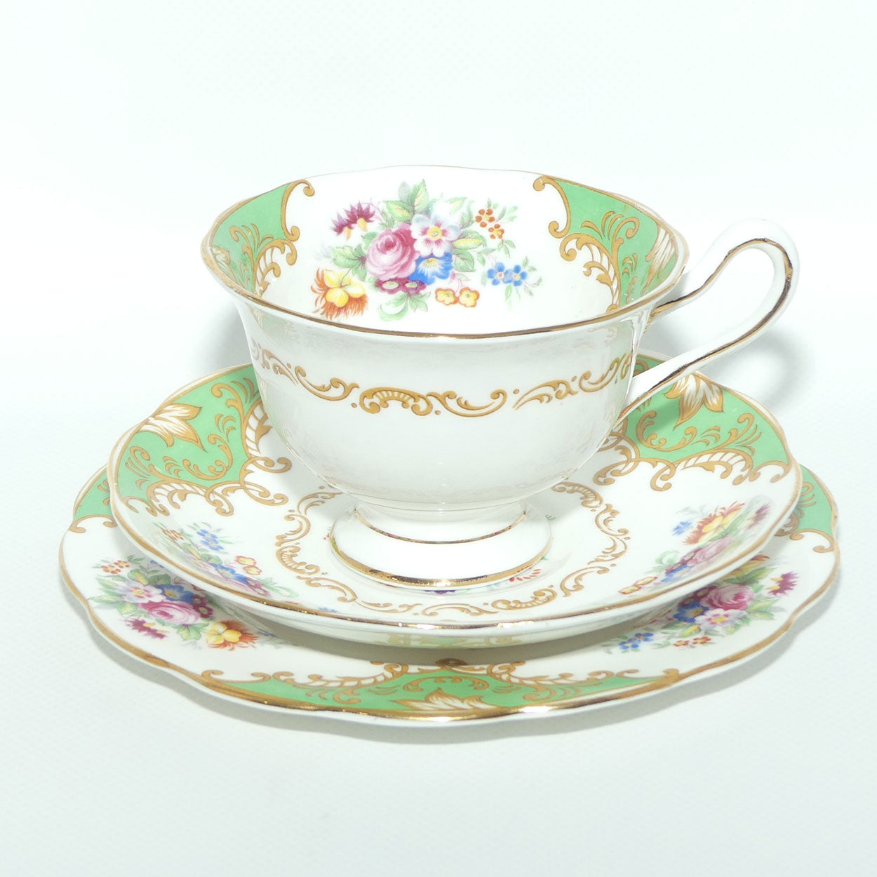 Royal Albert Bone China Albany Green trio | Avon Shape