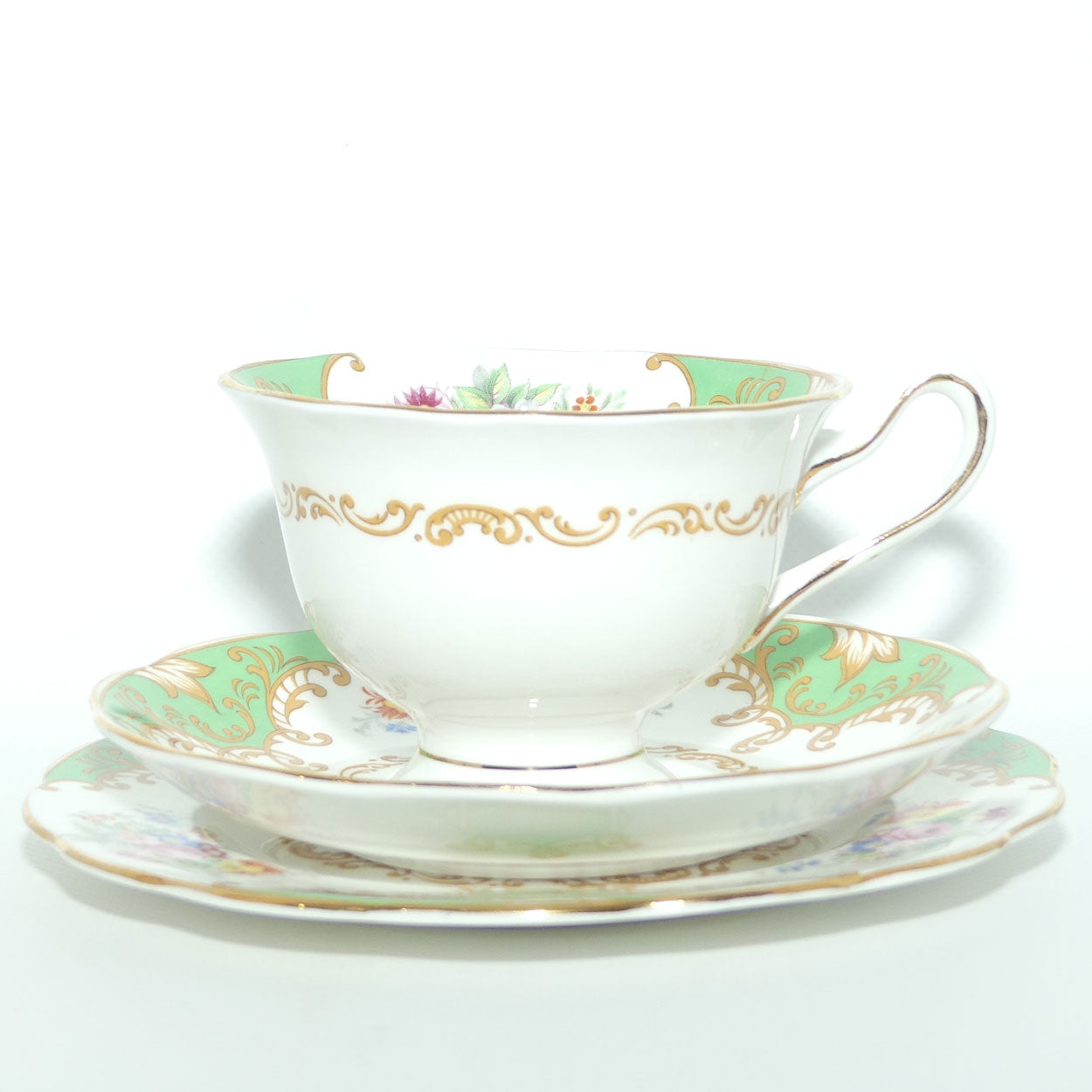 Royal Albert Bone China Albany Green trio | Avon Shape