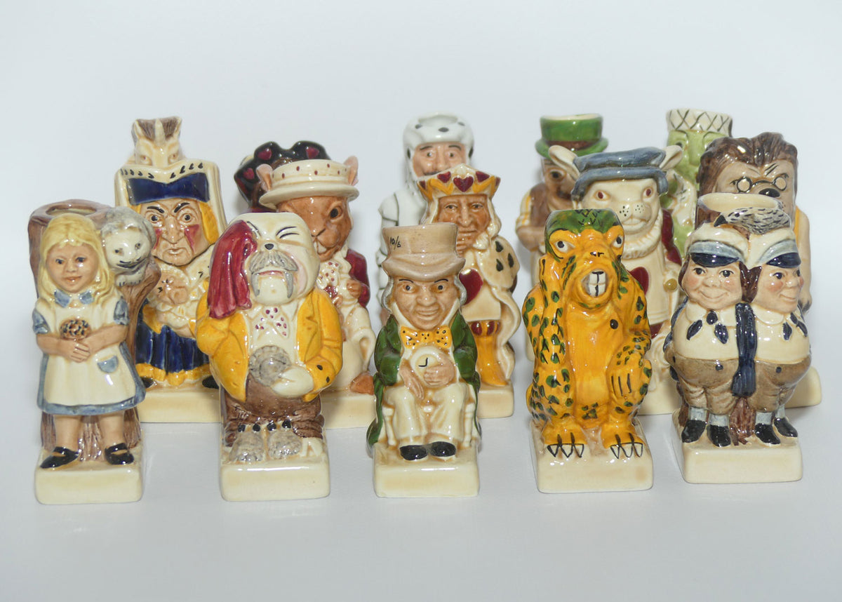 Tony Woods England | The Alice in Wonderland Toby jug collection | set of 15 jugs