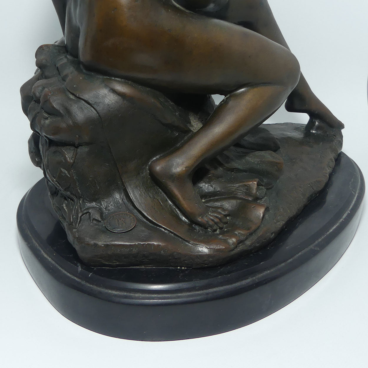 Bronze sculpture of a nude La Baigneuse by Christophe-Gabriel Allegrain | French Foundry Marked