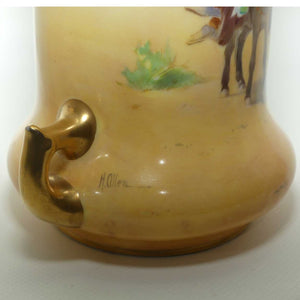 Royal Doulton hand painted and gilt Middle Eastern Desert Scenes handled vase | H Allen