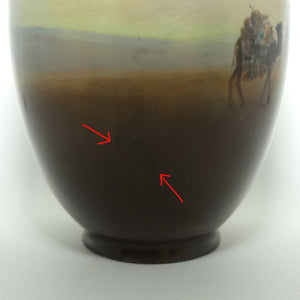 Royal Doulton Titanian Glaze hand painted Desert Scenes vase | H Allen