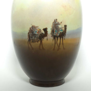 Royal Doulton Titanian Glaze hand painted Desert Scenes vase | H Allen