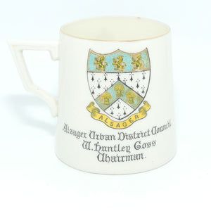 WH Goss King George V Queen Mary commemorative mug | Alsager Urban District Council