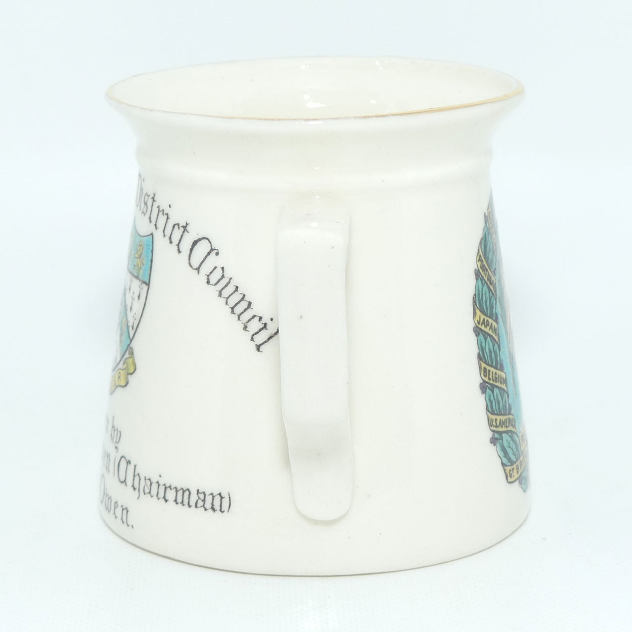 WH Goss World War I Peace commemorative mug | Alsager Urban District Council